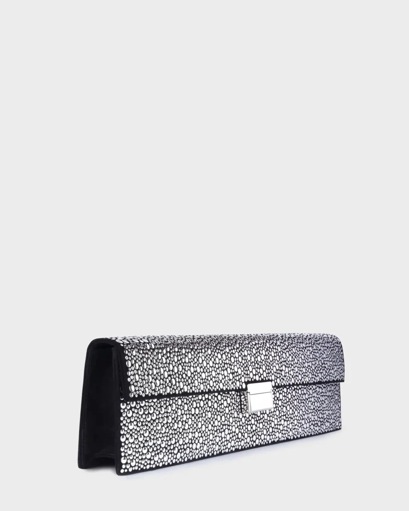 Marina Raphael SKYLER IN SILVER EMBELLISHED SUEDE