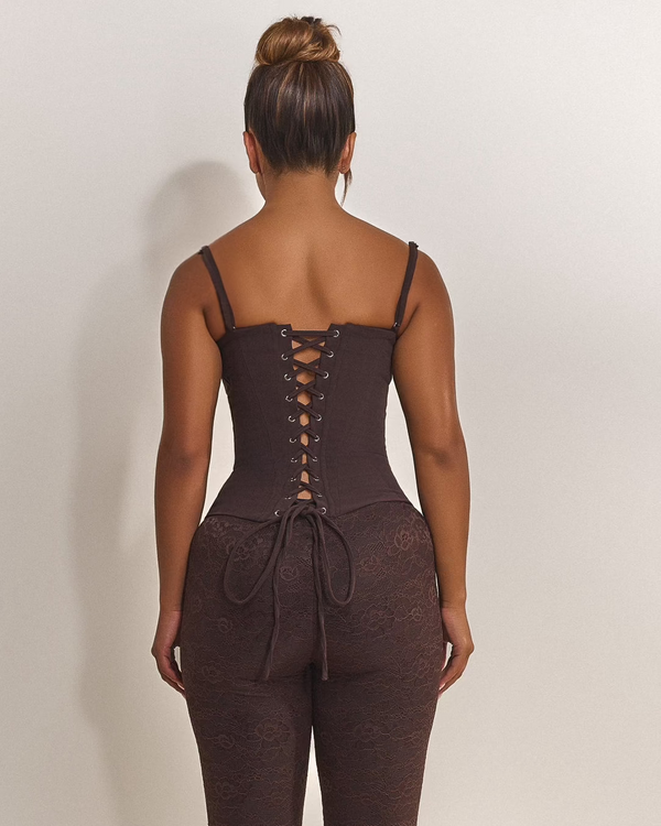 Mars The Label Fuller Bust - The Everly Corset In Brown