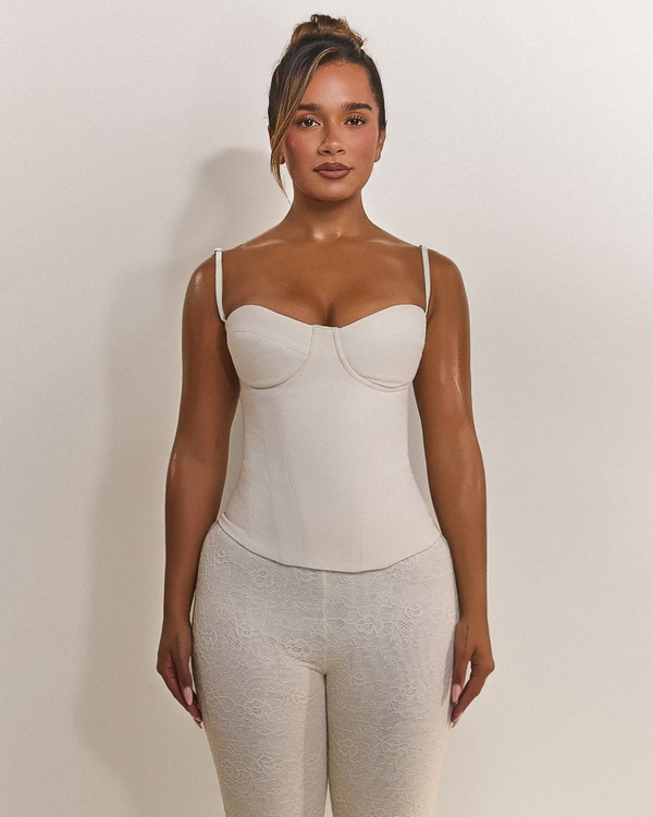 mars the label Fuller Bust - The Everly Corset in Off White