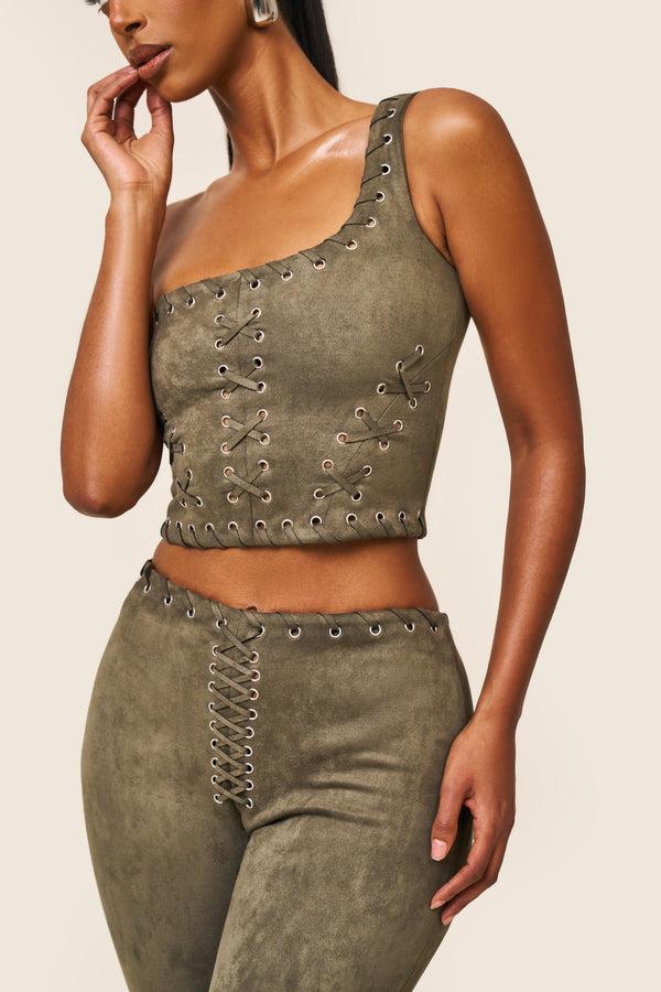 Mars The Label Alesia Suede Corset