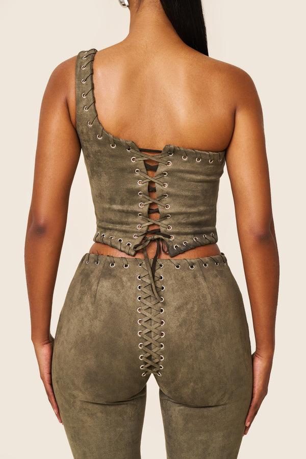 Mars The Label Alesia Suede Corset