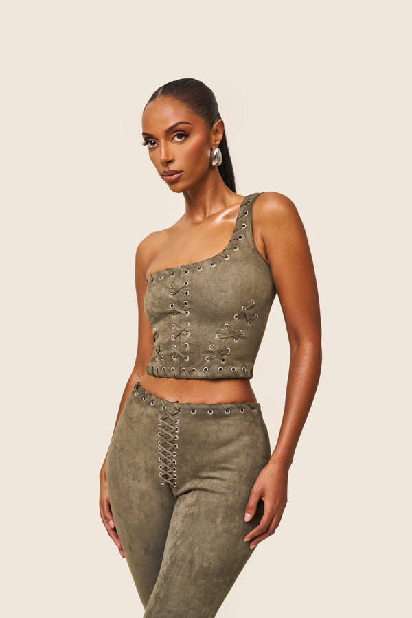 Mars The Label Alesia Suede Corset