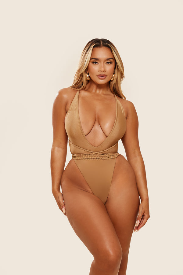 mars the label Fishtail Swim in Bronze