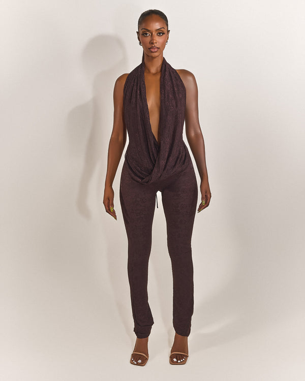 mars the label Leia Trousers in Brown Lace