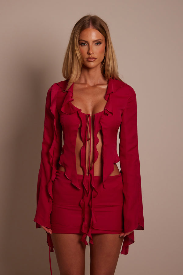 Mars The Label The Amilia Set In Fuchsia