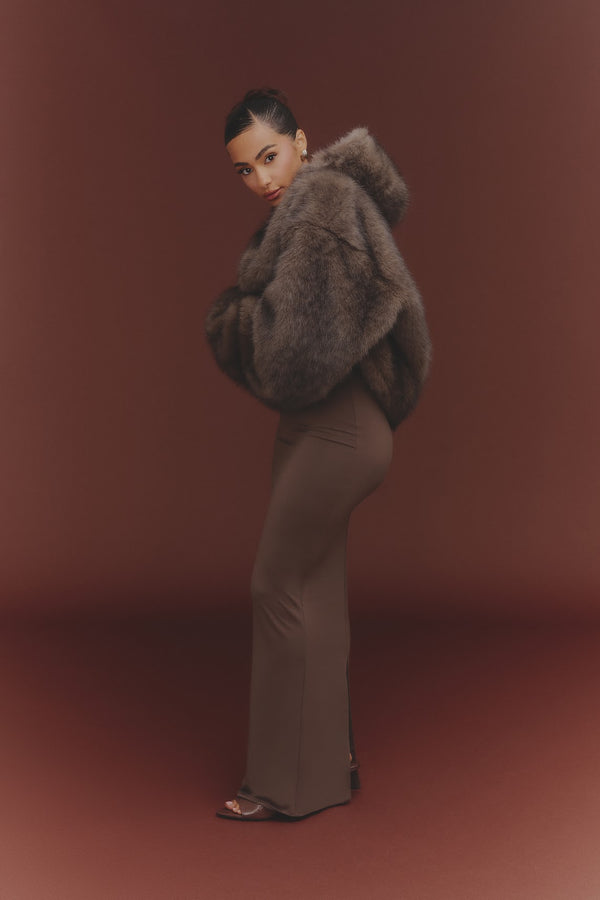 Mars The Label The Blair Hoodie In Brown