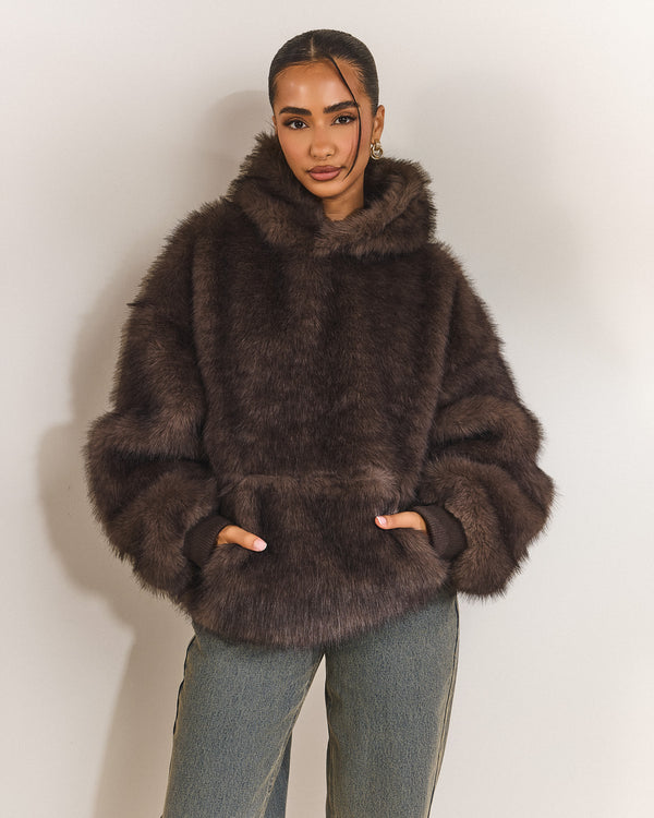 mars the label The Blair Hoodie in Brown