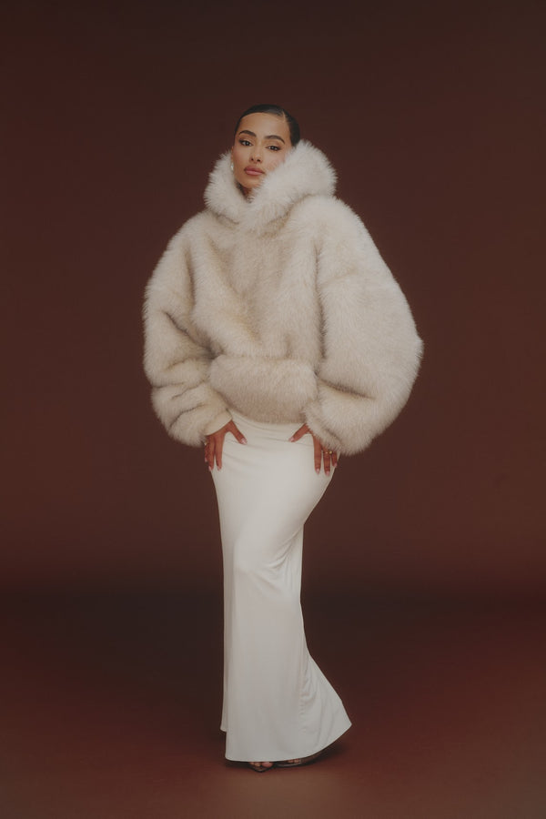 Mars The Label The Blair Hoodie In Cream