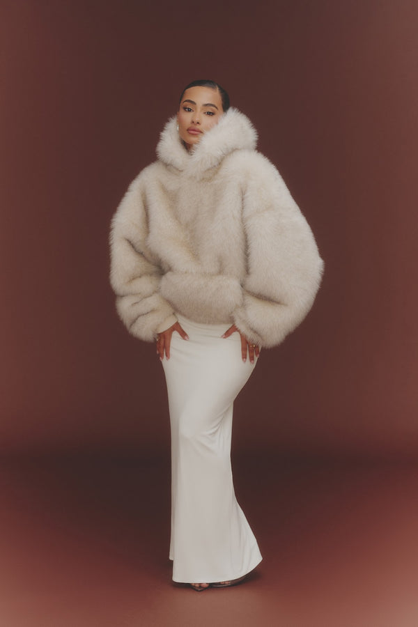 Mars The Label The Blair Hoodie In Cream