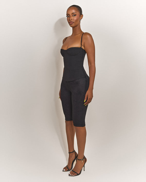 Mars The Label The Brielle Capri Bottoms In Black