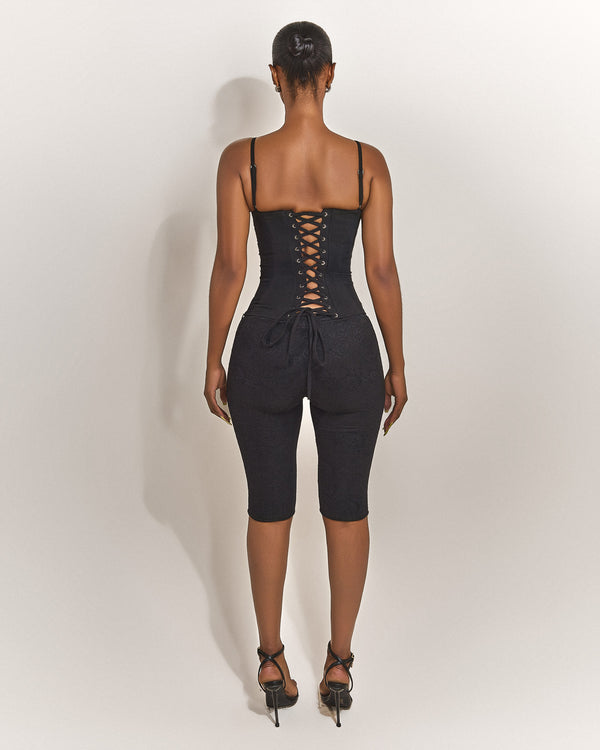 Mars The Label The Brielle Capri Bottoms In Black