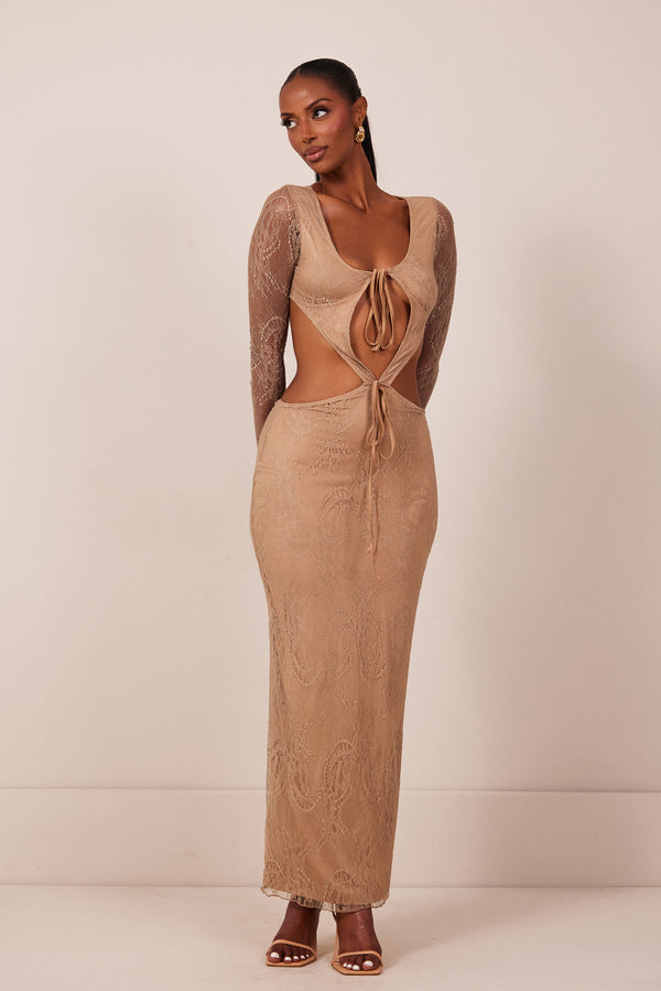 mars the label The Carmen Maxi in Camel Brown