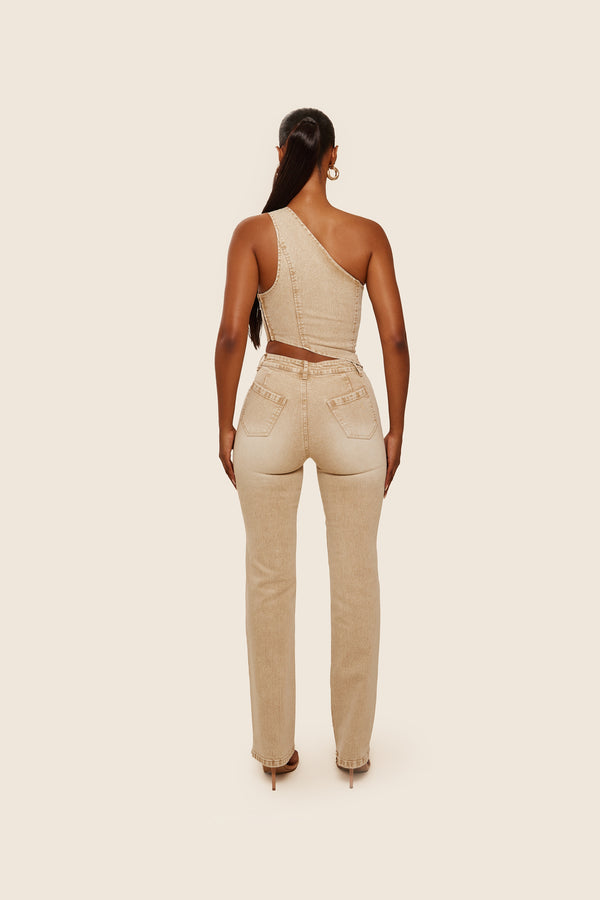 Mars The Label The Cindy Jeans In Brown Wash