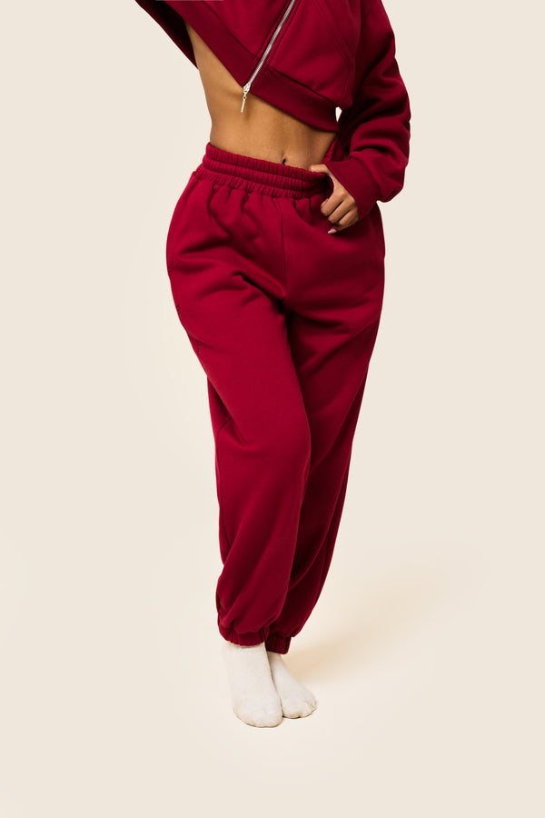 Mars The Label The Classics Cuffed Joggers In Red