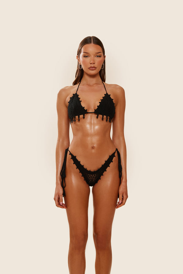 Mars The Label The Crochet Bikini In Black