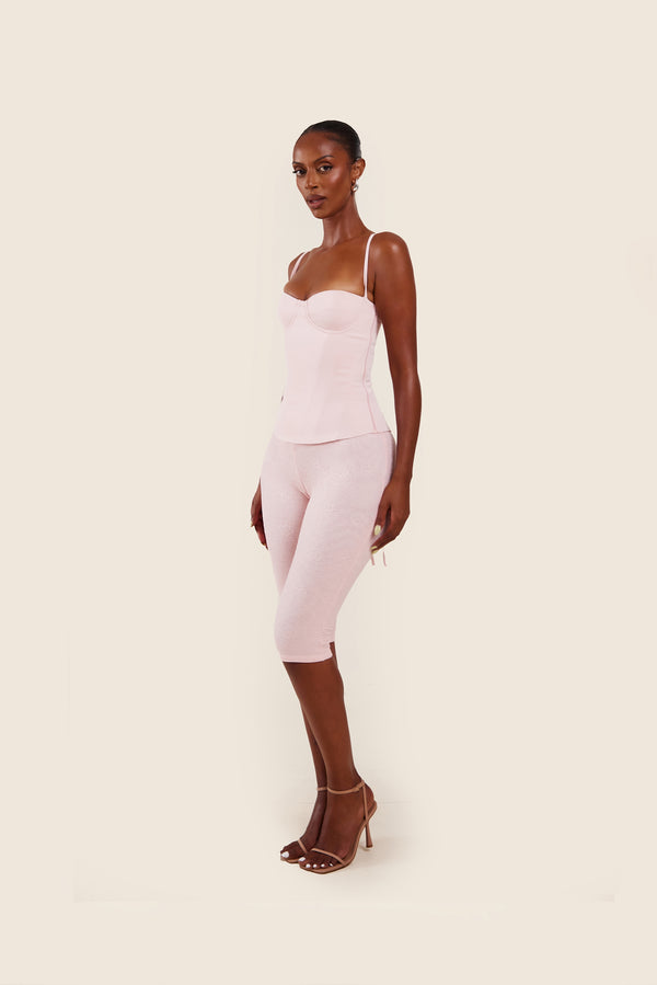 Mars The Label The Everly Corset In Baby Pink