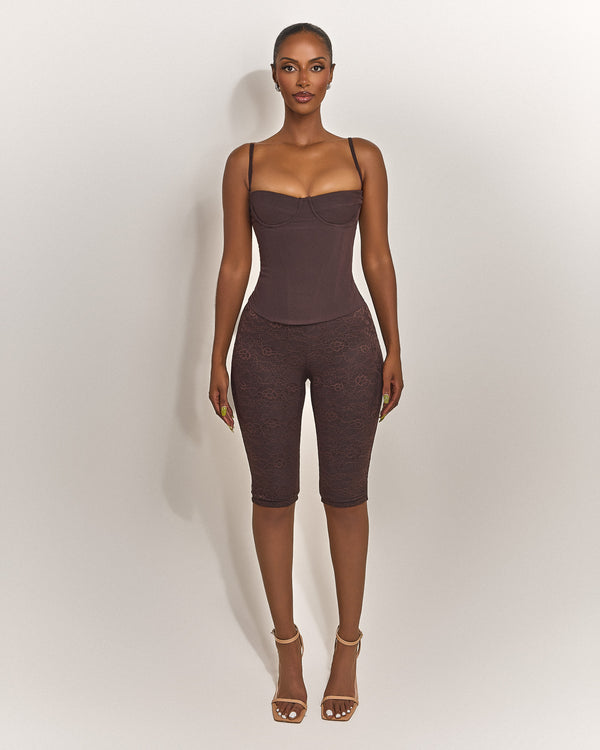 Mars The Label The Everly Corset In Brown