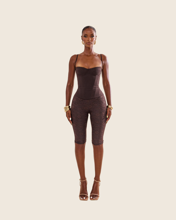 Mars The Label The Everly Corset In Brown