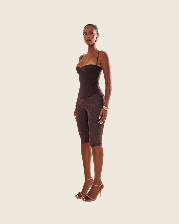 Mars The Label The Everly Corset In Brown