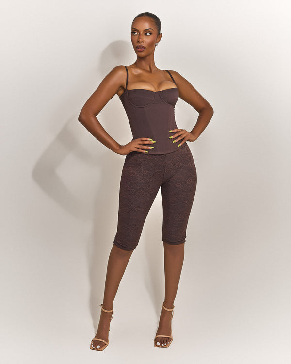 mars the label The Everly Corset in Brown