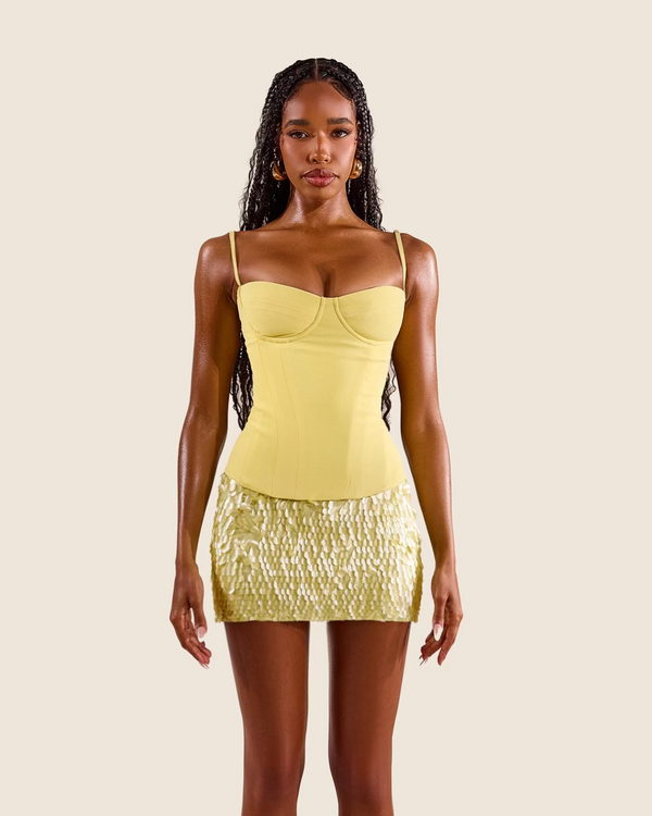 mars the label The Everly Corset in Lemon