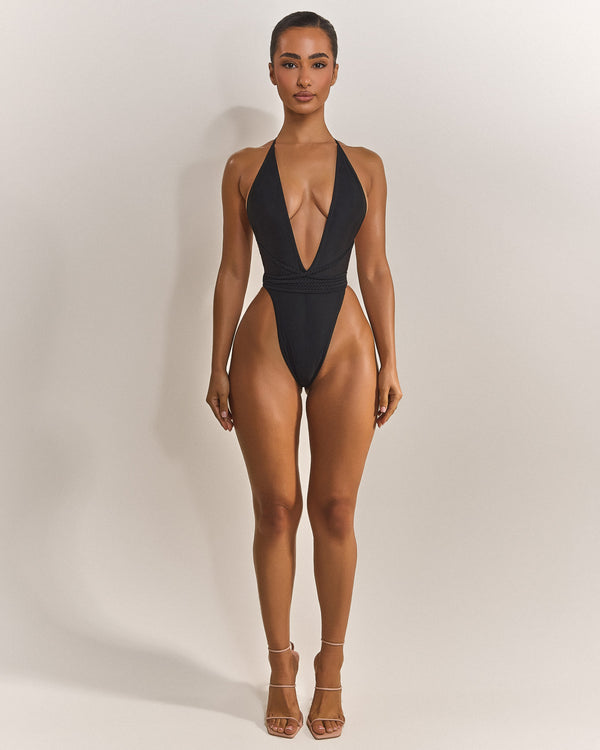 mars the label The Fishtail Swim in Black