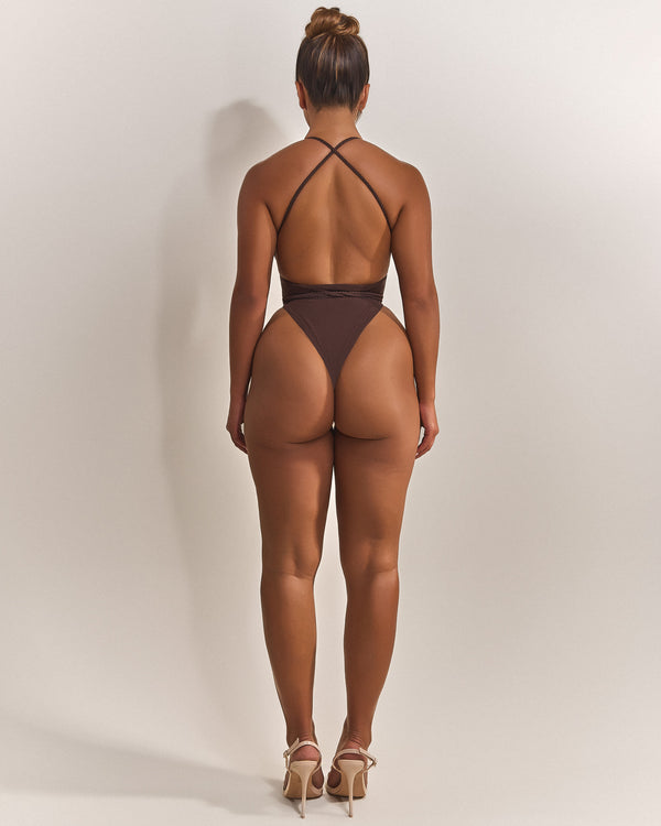 Mars The Label The Fishtail Swim In Brown
