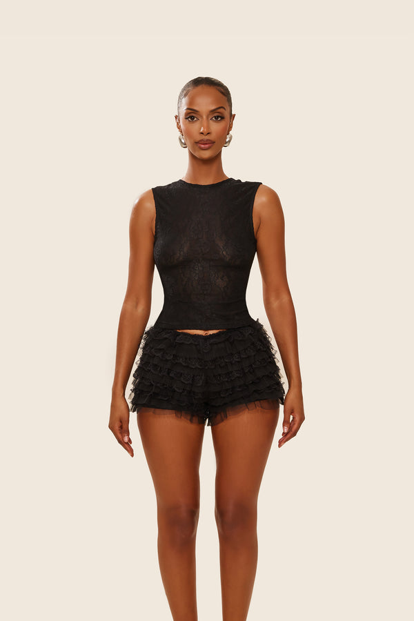 mars the label The Jelena Shorts in Black