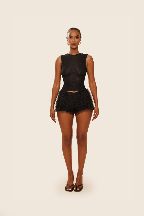 mars the label The Jelena Vest in Black