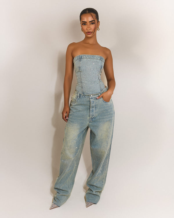 Mars The Label The Kai Rhinestone Corset