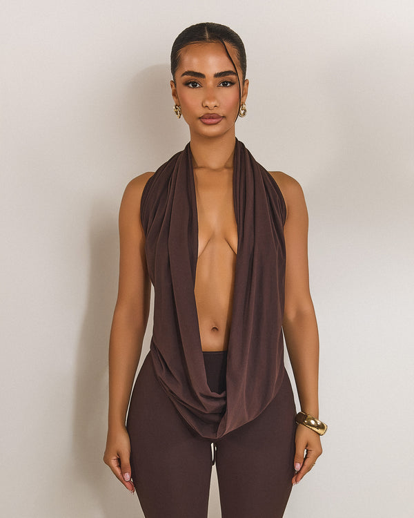 mars the label The Leia Top in Brown