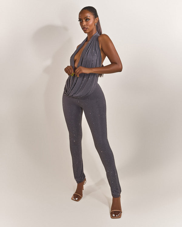 Mars The Label The Leia Top In Charcoal Hotfix