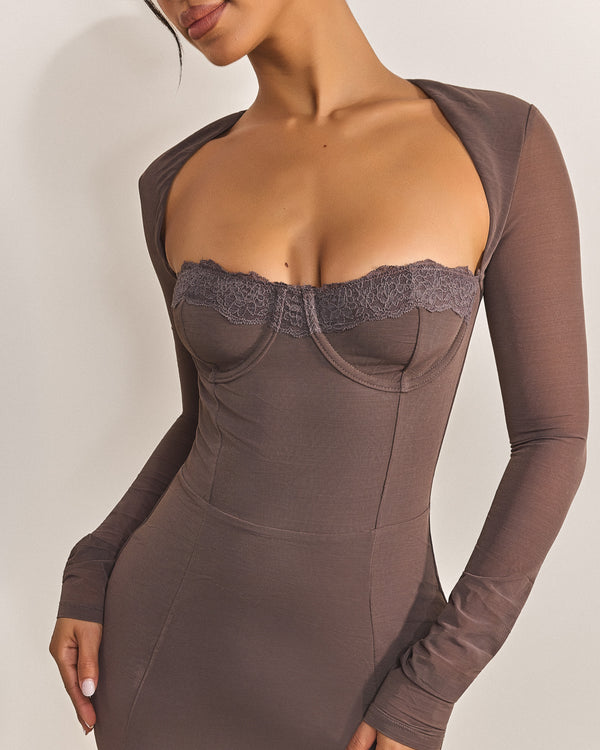 Mars The Label The Long Sleeve Bij Mini In Brown