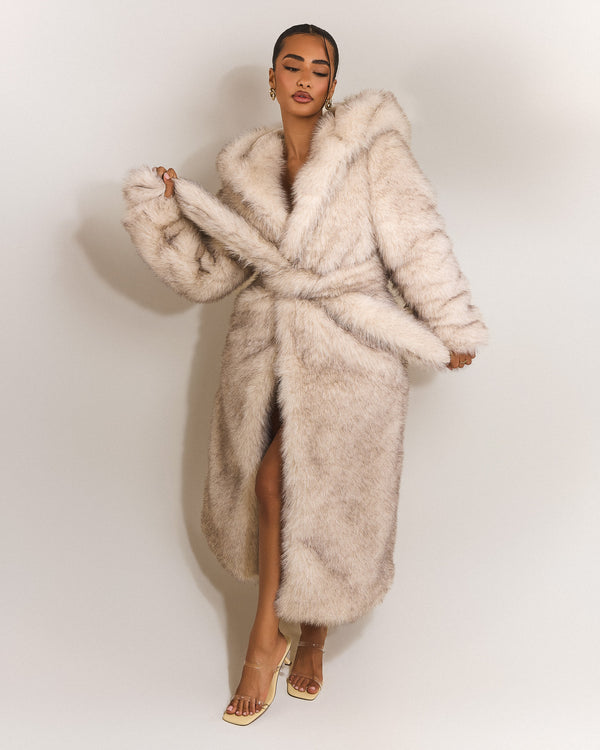 mars the label The Maple Maxi Coat in Cream