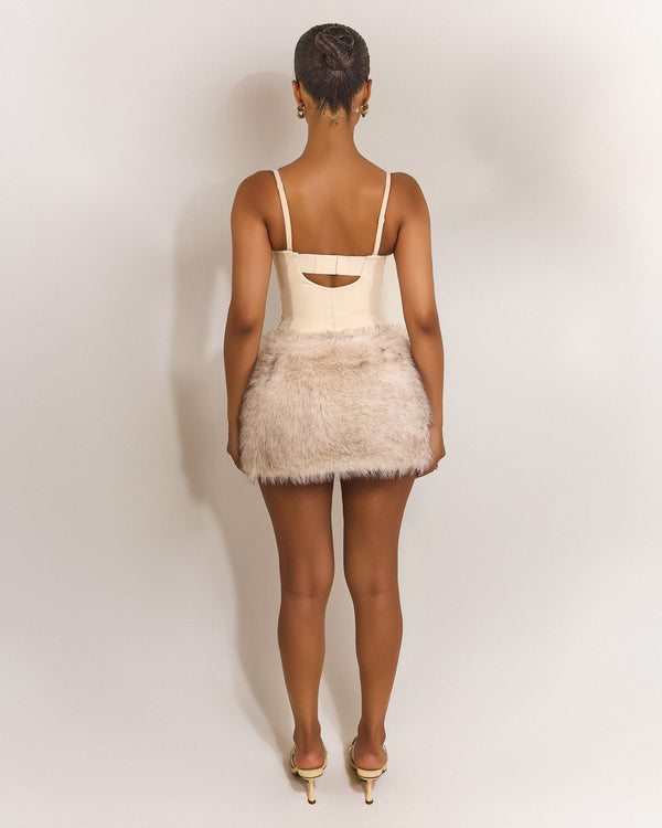 Mars The Label The Maple Mini Skirt In Cream