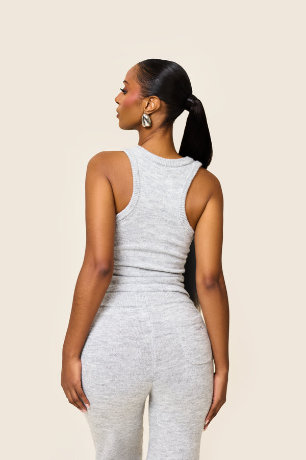 Mars The Label The Mars Soft Knit Vest In Grey