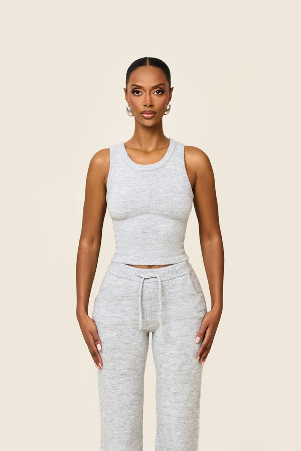 Mars The Label The Mars Soft Knit Vest In Grey