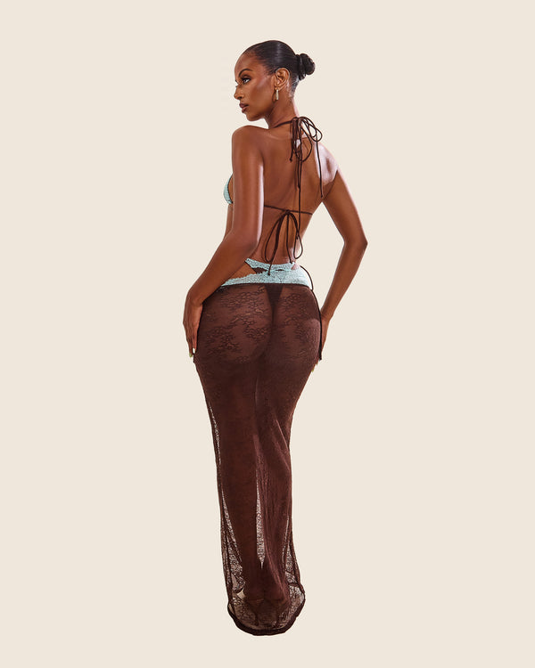 Mars The Label The Ray Maxi Cover Up In Brown