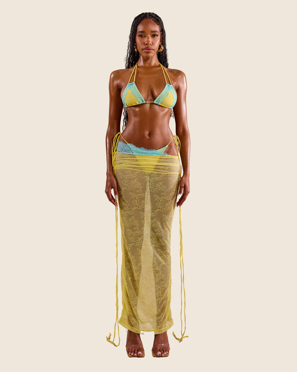 mars the label The Ray Maxi Cover Up in Yellow
