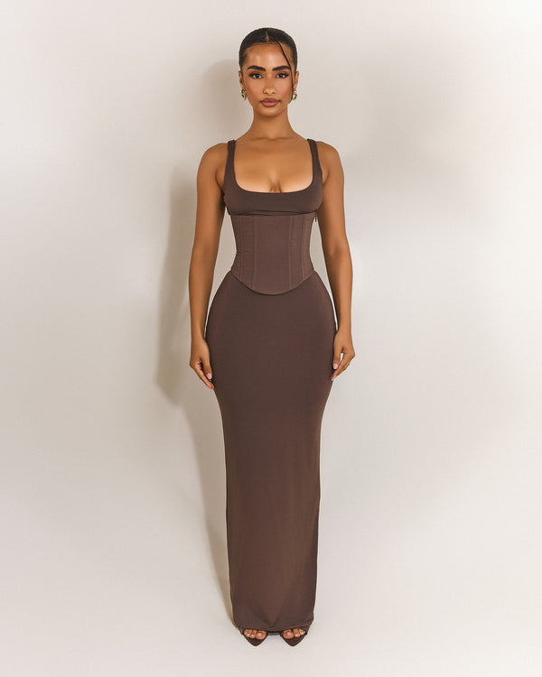 mars the label The Sandra Scoop Maxi in Brown