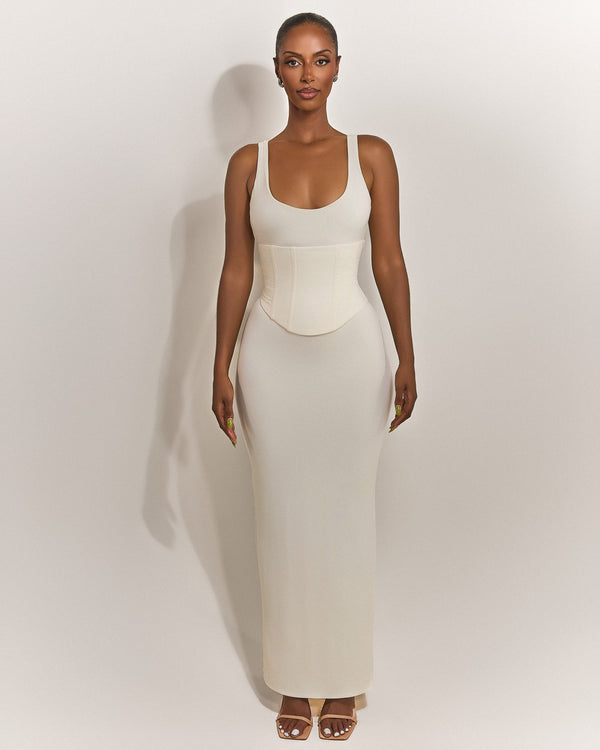 Mars The Label The Sandra Scoop Maxi In Cream