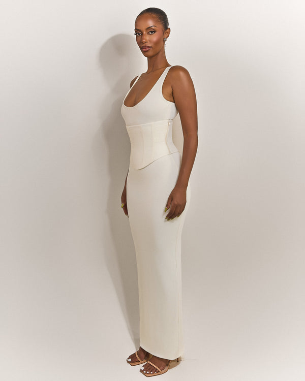 Mars The Label The Sandra Scoop Maxi In Cream
