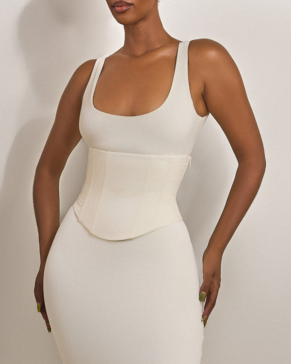 Mars The Label The Sandra Scoop Maxi In Cream