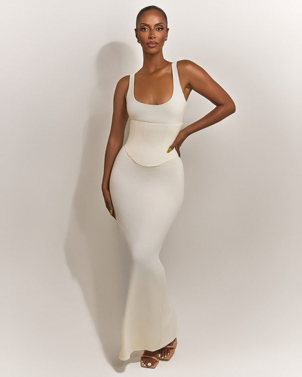 mars the label The Sandra Scoop Maxi in Cream