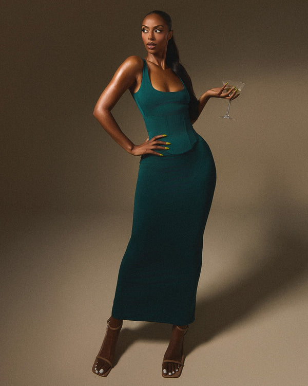 Mars The Label The Sandra Scoop Maxi In Teal