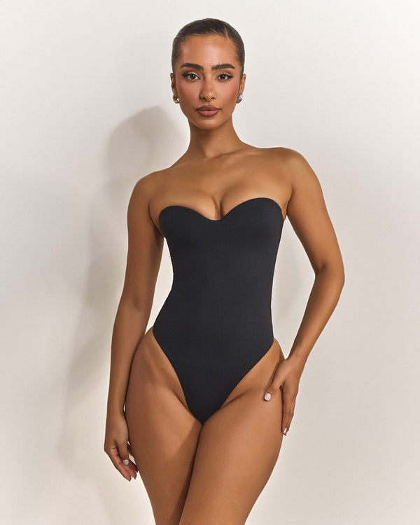 Mars The Label The Sculpt Bodysuit In Black