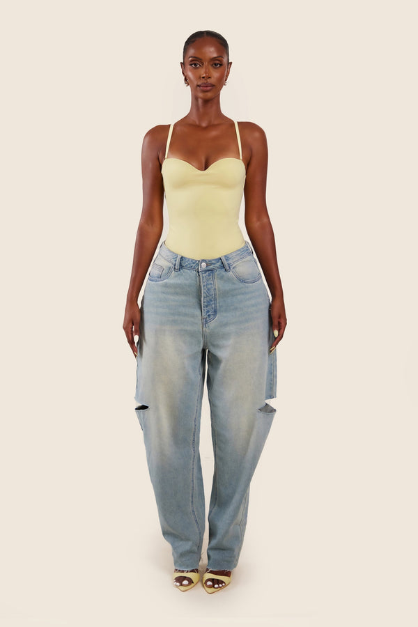 mars the label The Sculpt Bodysuit in Yellow