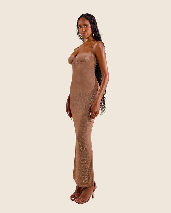 Mars The Label The Teaira Maxi In Bronze