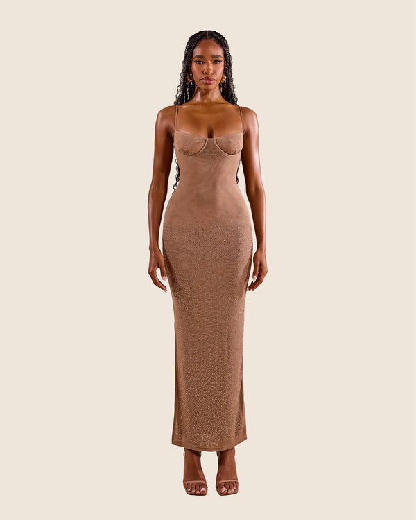 mars the label The Teaira Maxi in Bronze