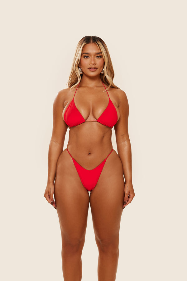 mars the label The Teeny Bikini in Red